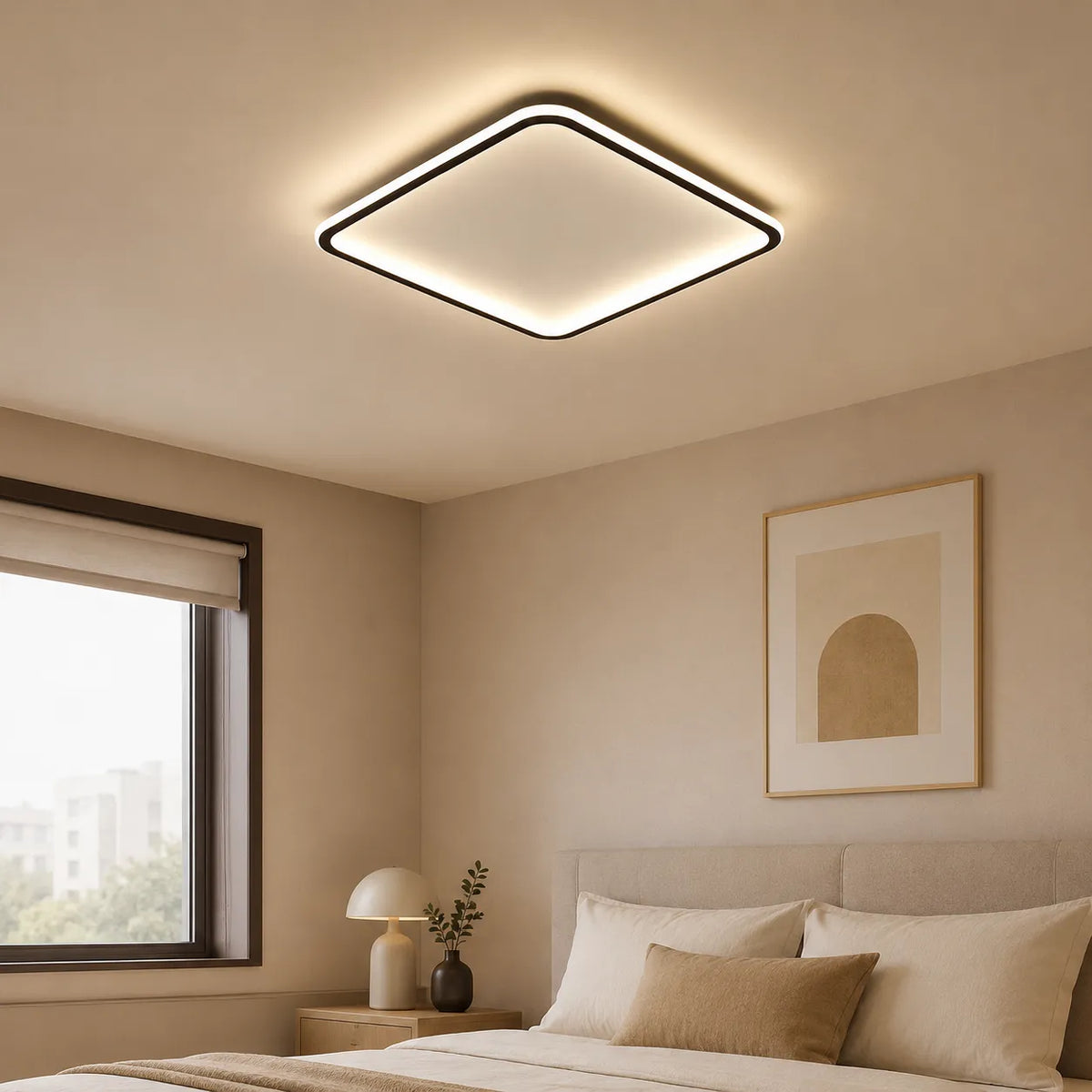 Ruben Scandinavian Square LED Flush Mount Ceiling Light