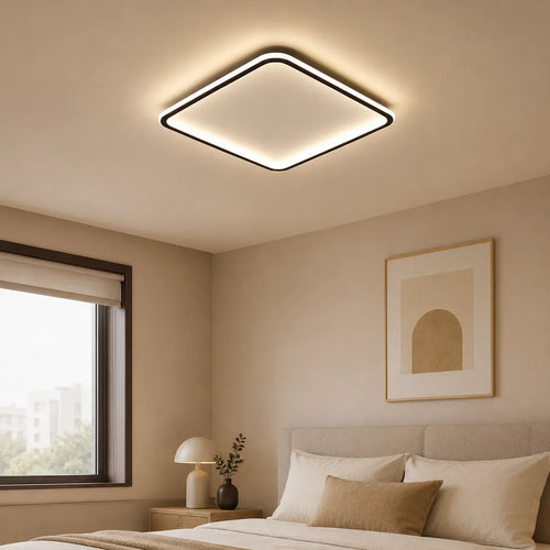 Scandinavian Square Ceiling Light with Soft Ambient Glow