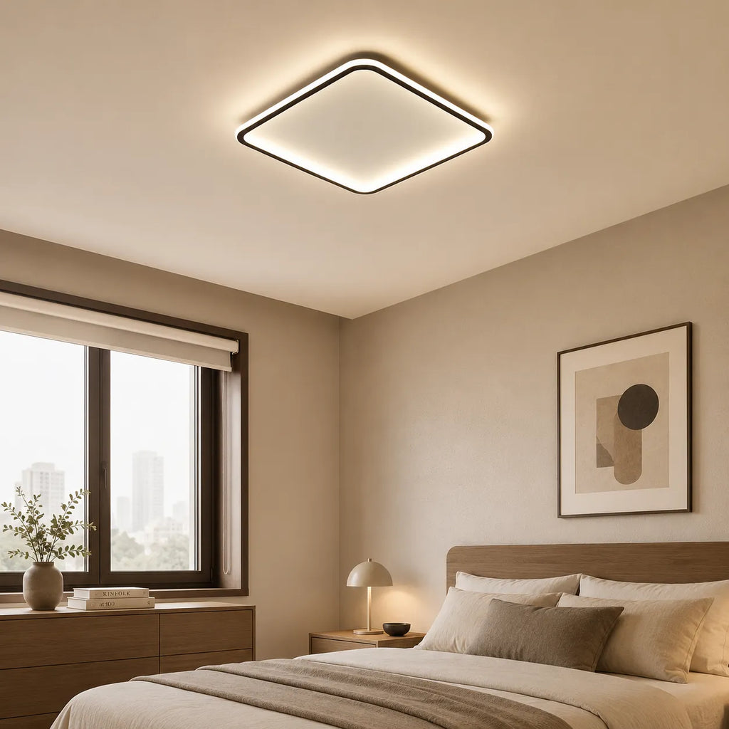 Ruben Scandinavian Square LED Flush Mount Ceiling Light