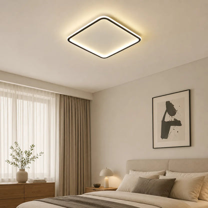 Scandinavian Square Ceiling Light with Soft Ambient Glow