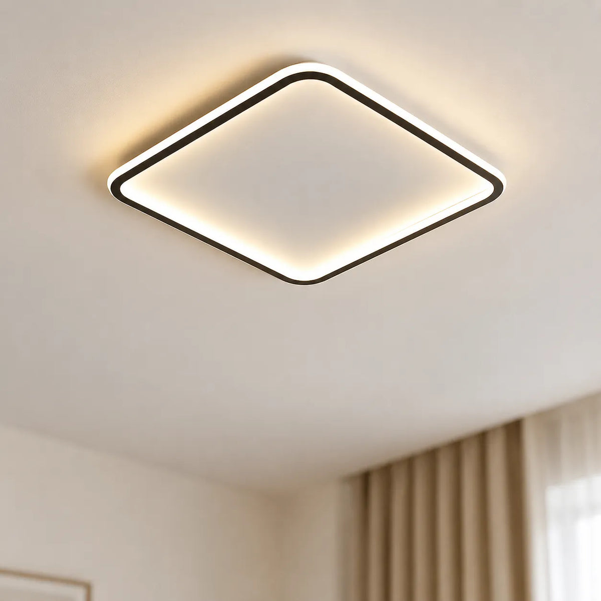 Ruben Scandinavian Square LED Flush Mount Ceiling Light