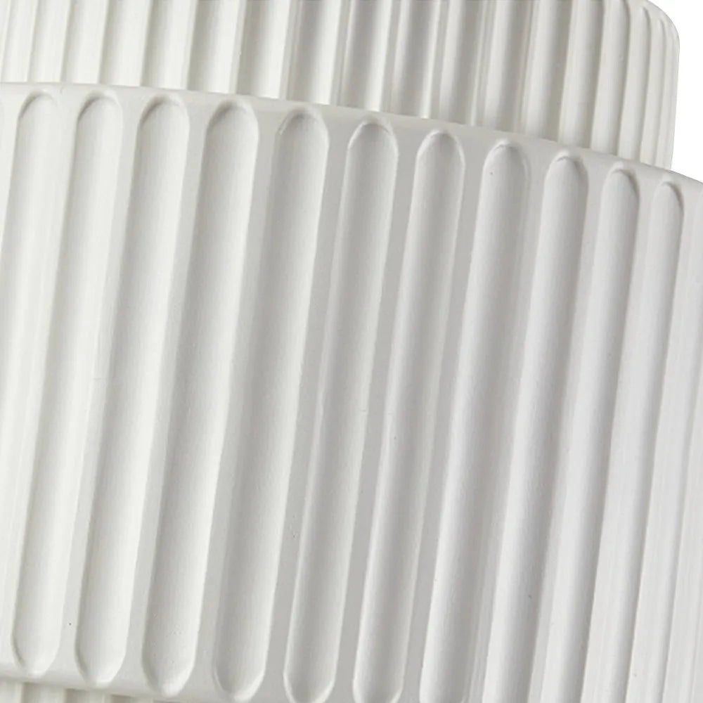 Ansel Scandinavian Tiered Ribbed Resin Pendant Light