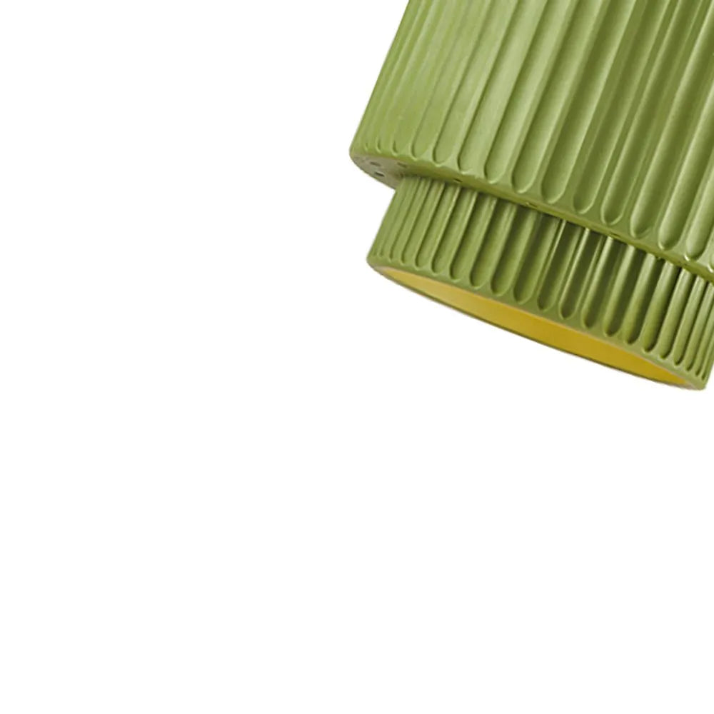 Ansel Scandinavian Tiered Ribbed Resin Pendant Light
