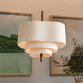 Pia Scandinavian Tiered Fabric Pendant Light