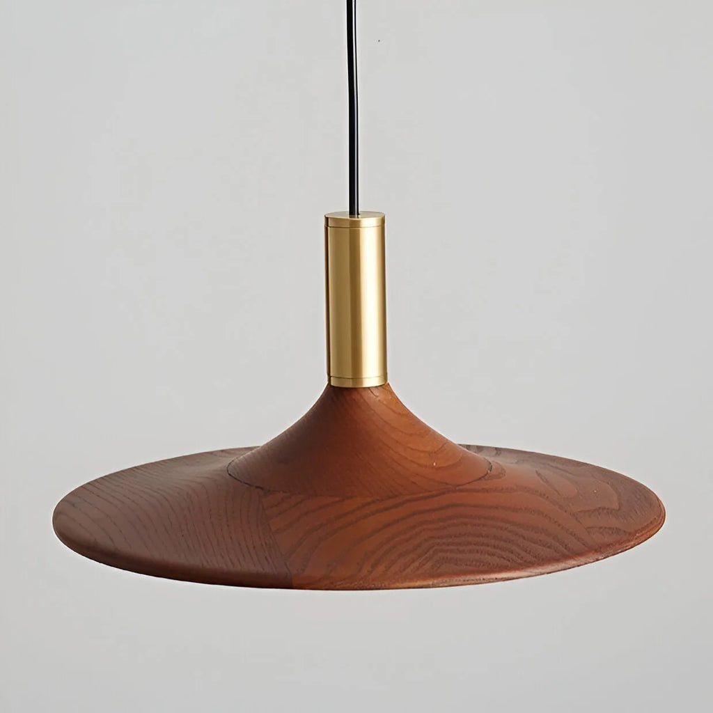 Hollis Scandinavian Walnut-Finish Iron LED Pendant Light
