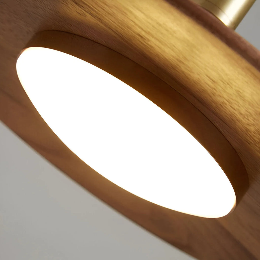 Hollis Scandinavian Walnut-Finish Iron LED Pendant Light