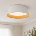 Siro Scandinavian Wood Accent LED Flush Mount Ceiling Light