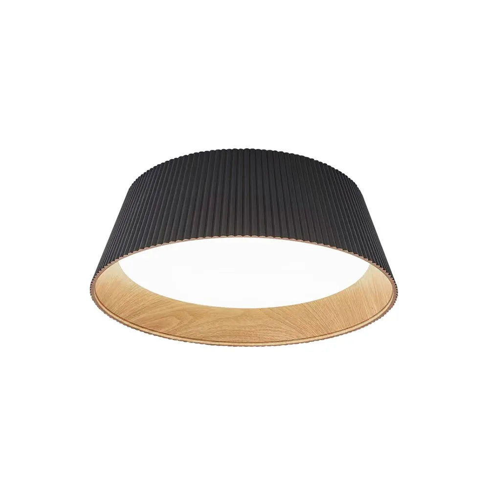 Siro Scandinavian Wood Accent LED Flush Mount Ceiling Light