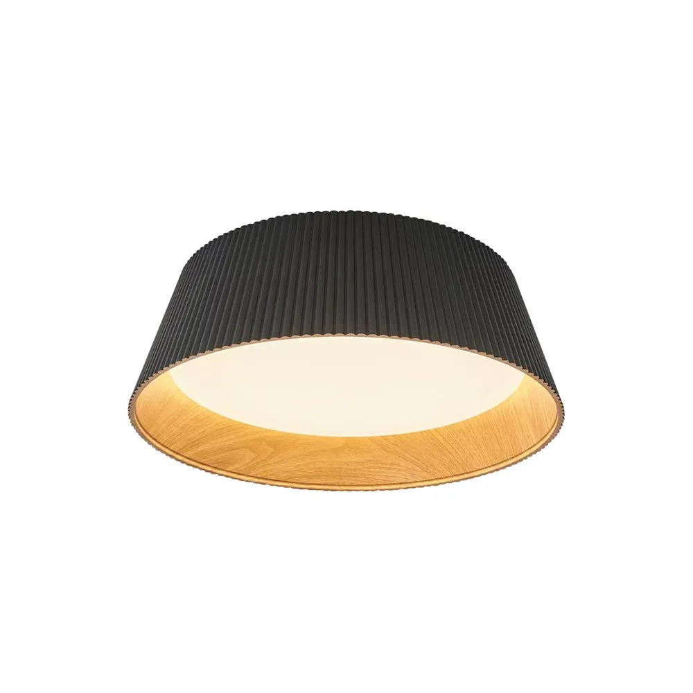 Siro Scandinavian Wood Accent LED Flush Mount Ceiling Light
