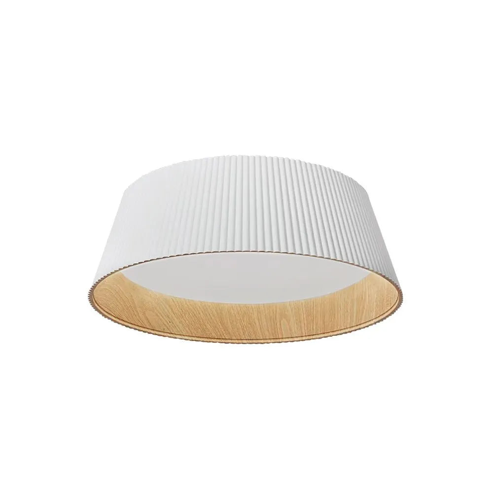 Siro Scandinavian Wood Accent LED Flush Mount Ceiling Light