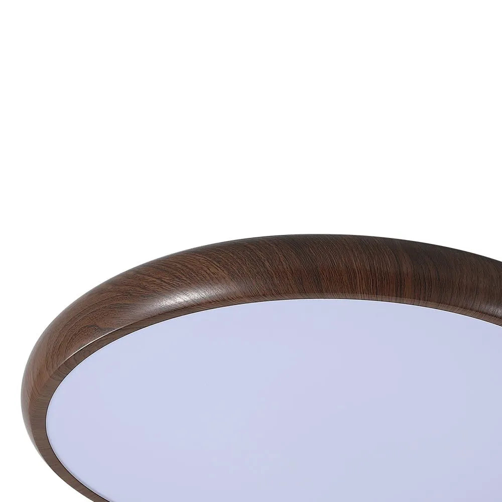Dovie Scandinavian Wood-Grain Round LED Ceiling Light