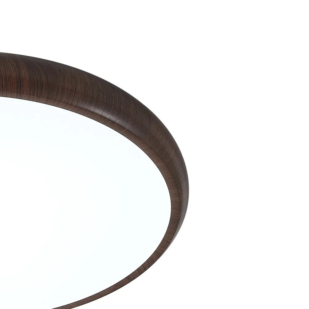 Dovie Scandinavian Wood-Grain Round LED Ceiling Light
