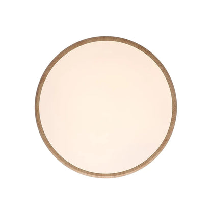 Scandinavian Wood-Look Round Integrated LED Ceiling Light