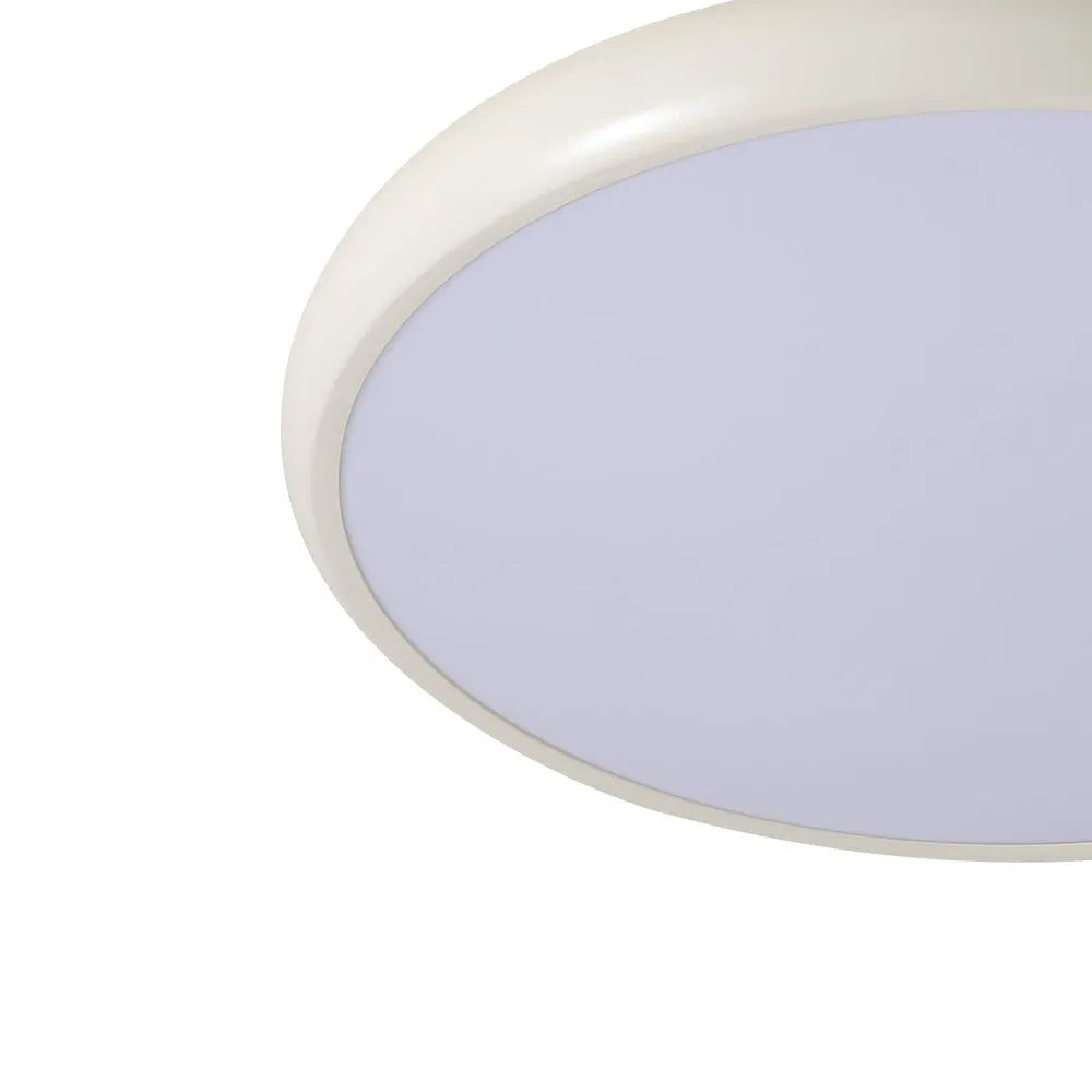 Dovie Scandinavian Wood-Grain Round LED Ceiling Light