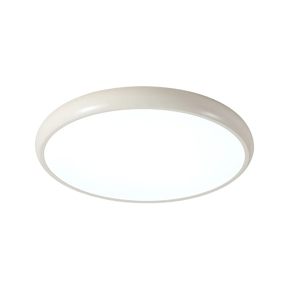 Dovie Scandinavian Wood-Grain Round LED Ceiling Light