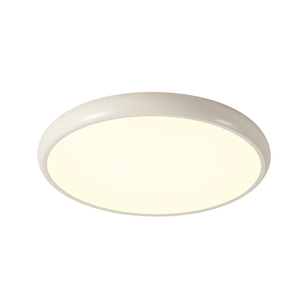 Dovie Scandinavian Wood-Grain Round LED Ceiling Light