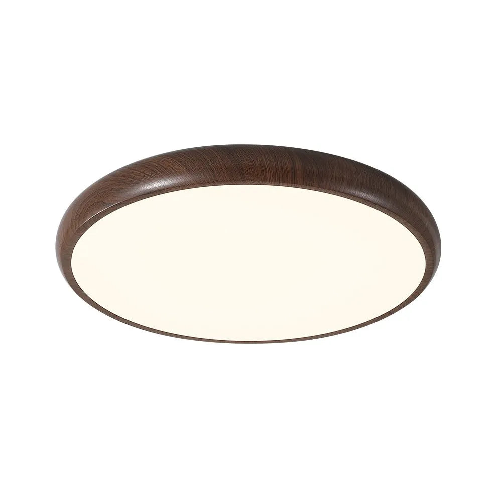 Dovie Scandinavian Wood-Grain Round LED Ceiling Light