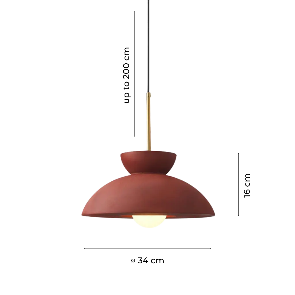 Scandinavian Resin Dome Pendant Light with Globe Accent