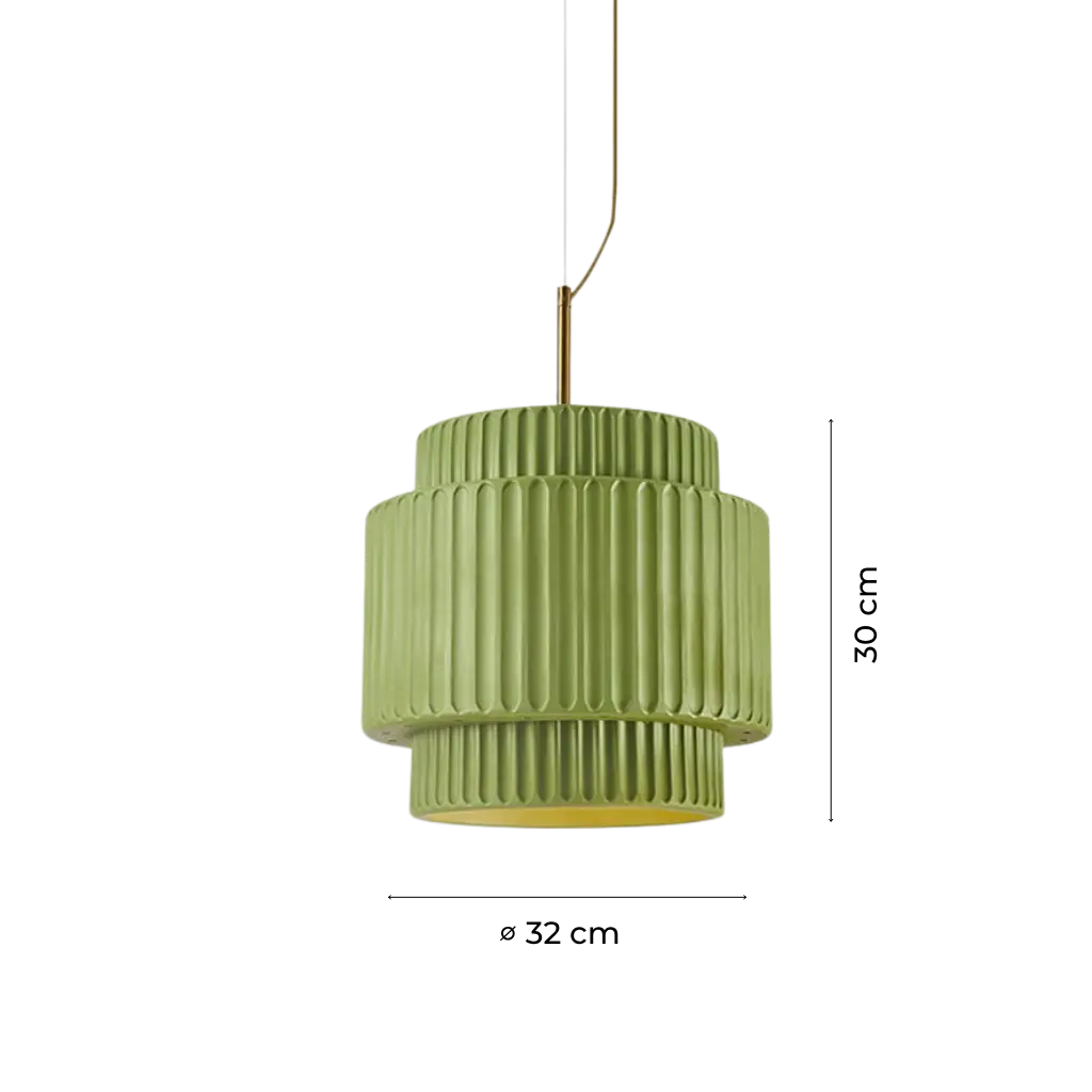 Scandinavian Tiered Fluted Pendant Light
