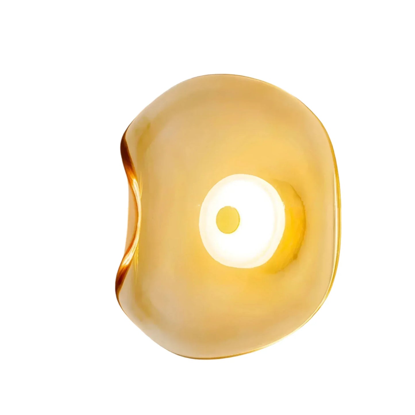 Sculpted Curved Glass Wall Light with Minimal Form