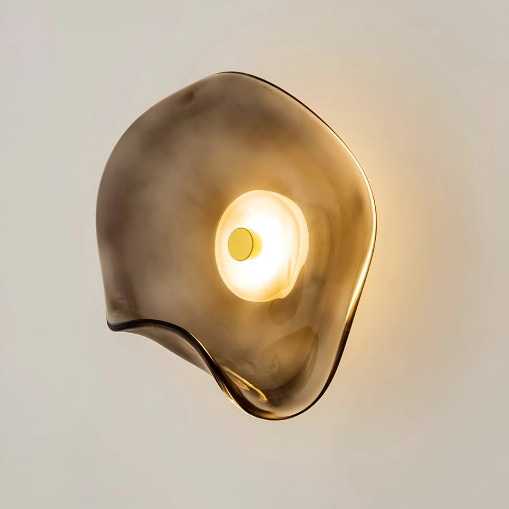 Tove Modern Curved Glass Up & Down Wall Light