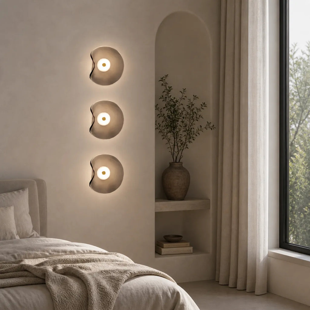 Tove Modern Curved Glass Up & Down Wall Light