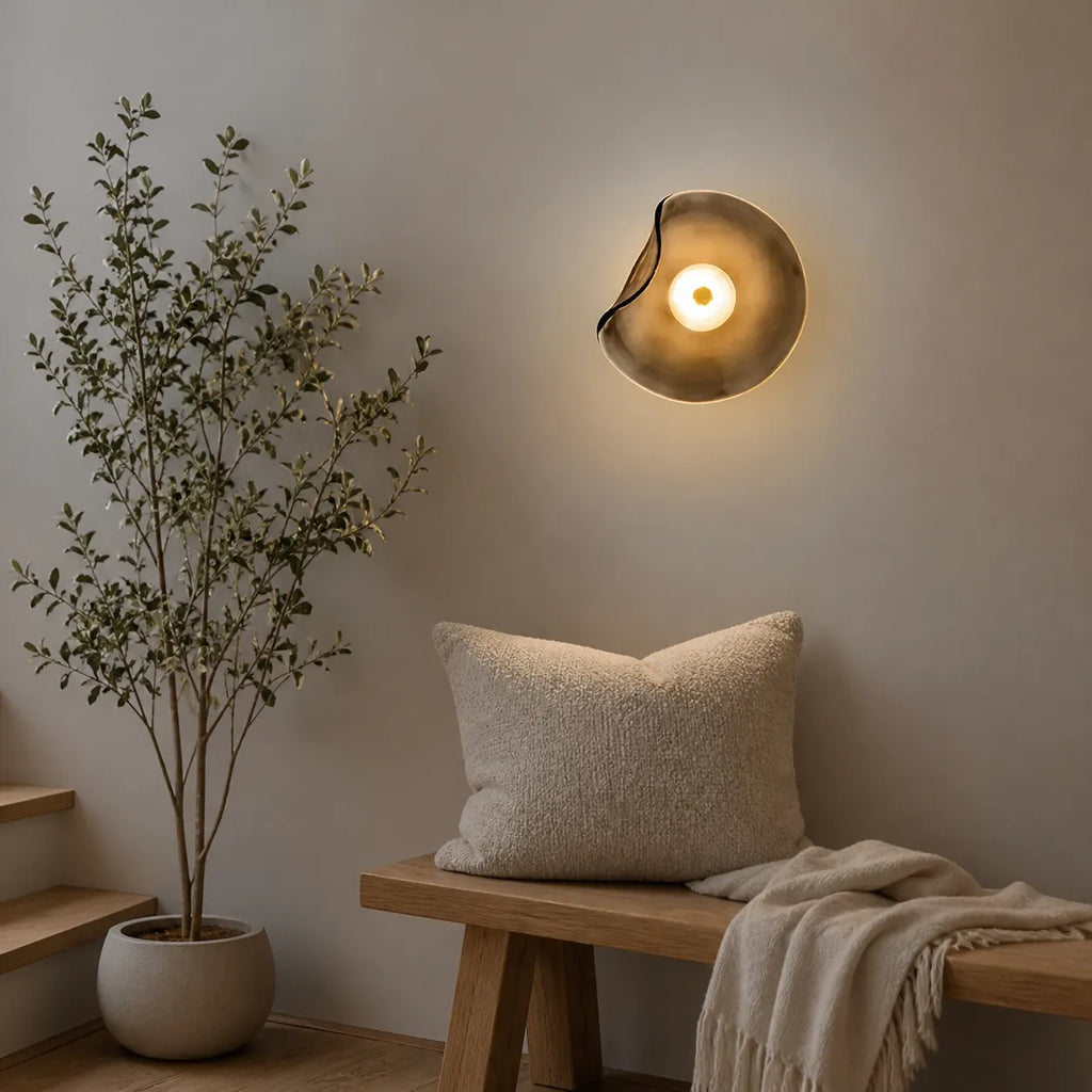 Tove Modern Curved Glass Up & Down Wall Light