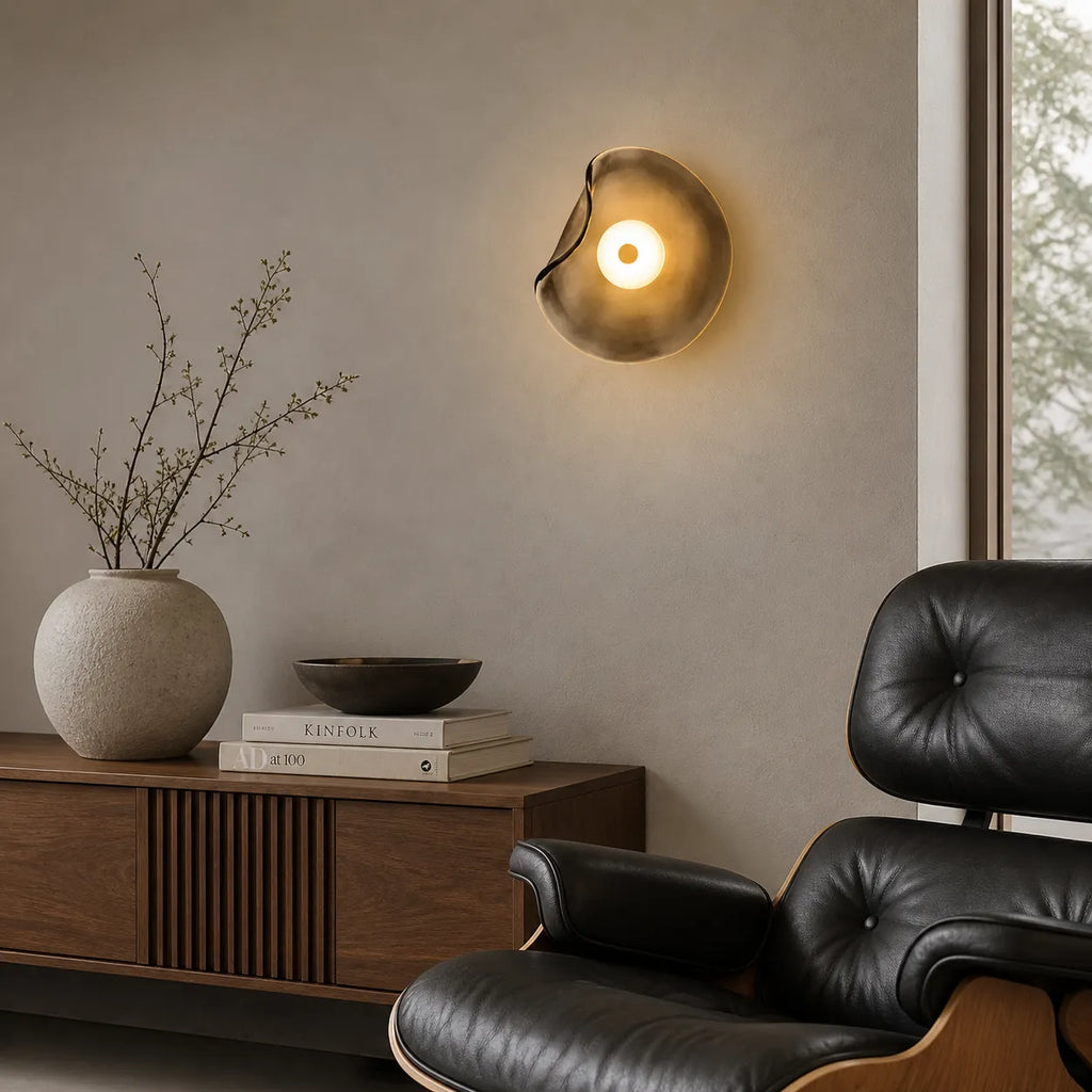 Tove Modern Curved Glass Up & Down Wall Light