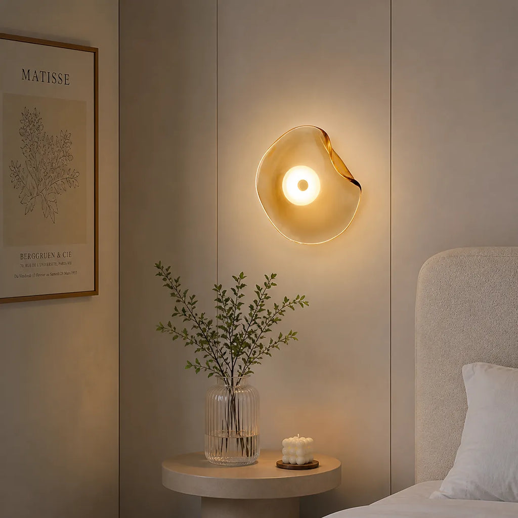 Tove Modern Curved Glass Up & Down Wall Light