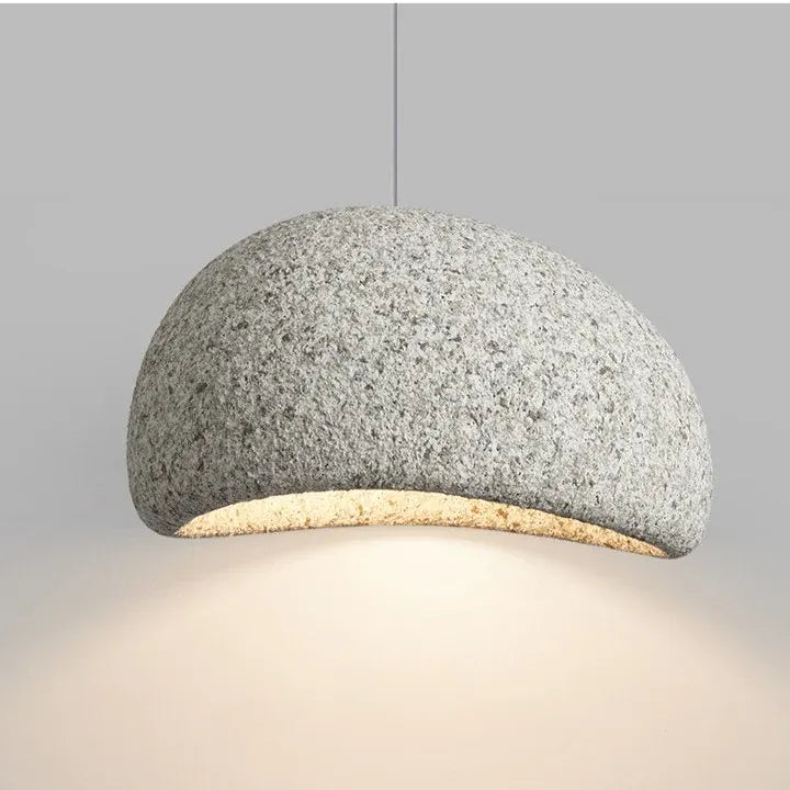 Tavian Minimalist Asymmetrical Fibreglass Dome Pendant Light
