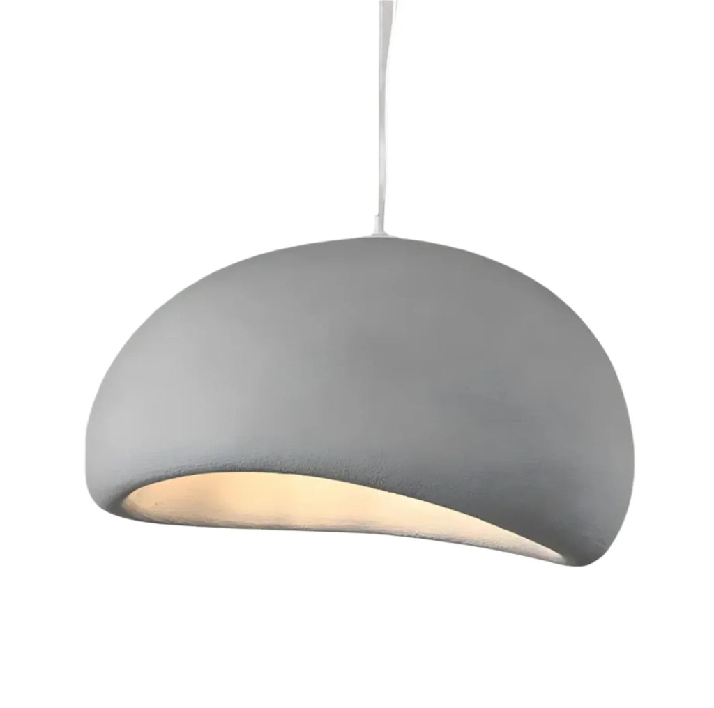 Tavian Minimalist Asymmetrical Fibreglass Dome Pendant Light