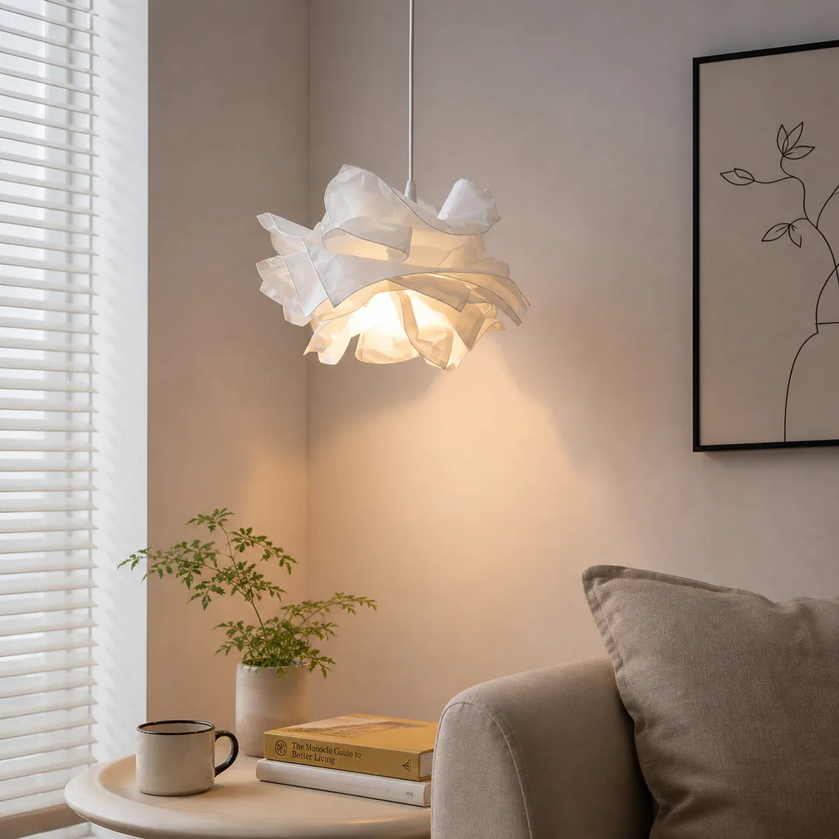 Leona Sculptural Cloud Paper LED Pendant Light
