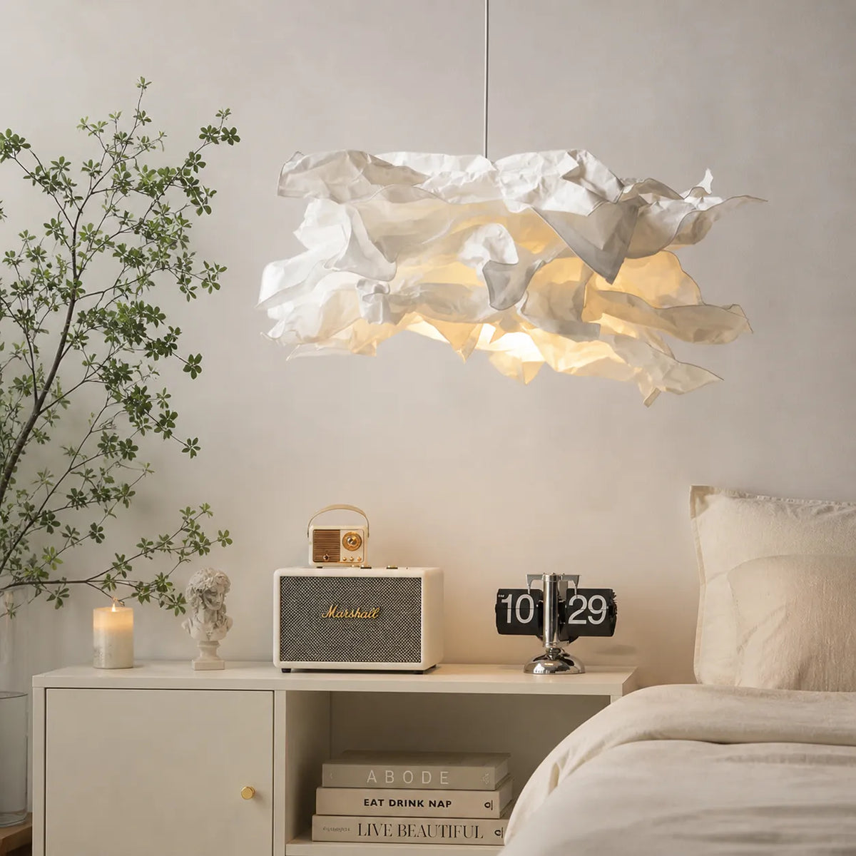 Leona Sculptural Cloud Paper LED Pendant Light