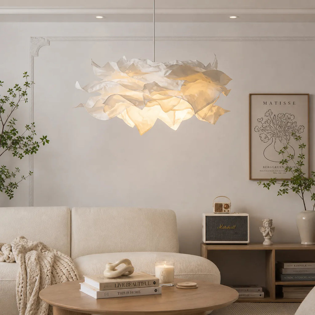 Leona Sculptural Cloud Paper LED Pendant Light