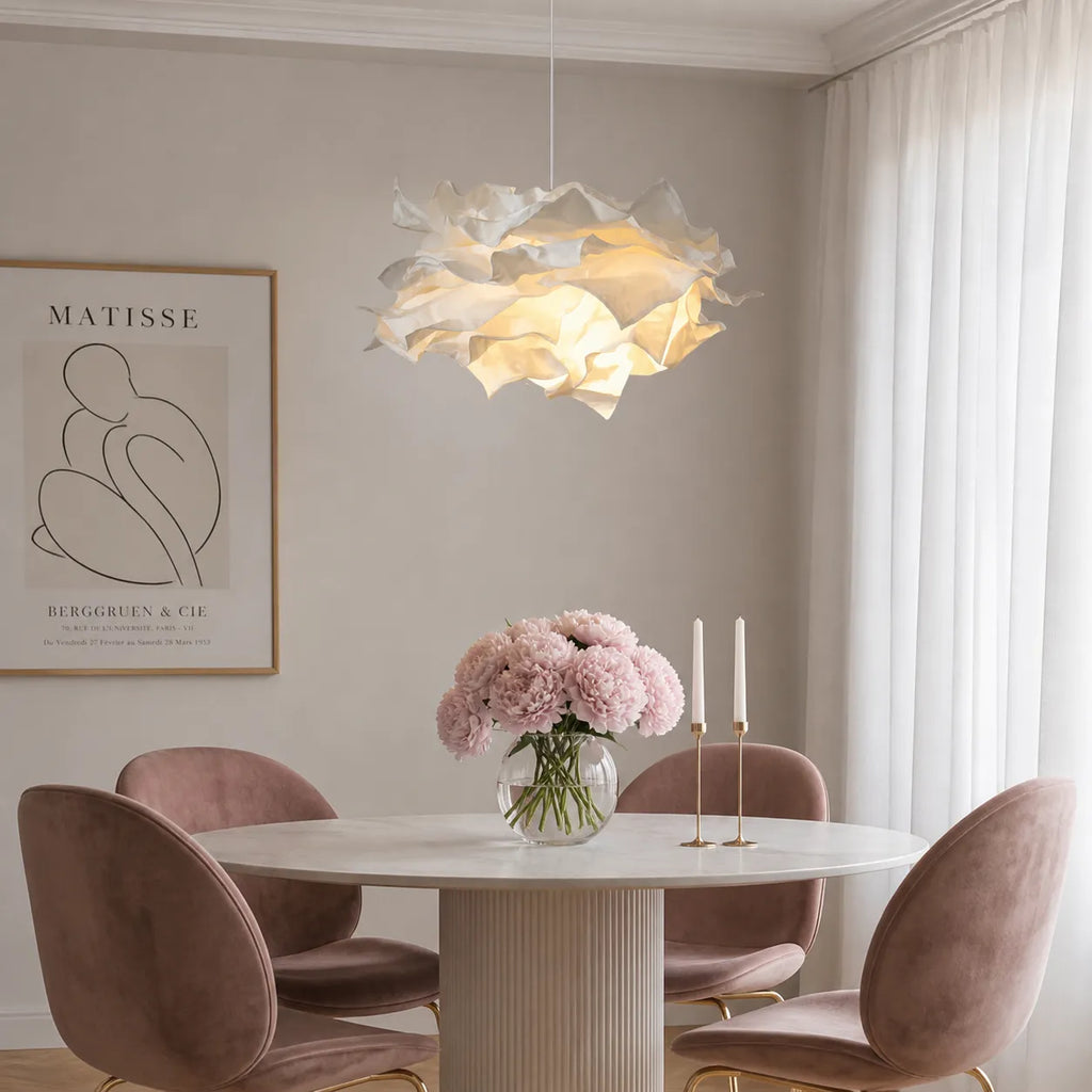 Leona Sculptural Cloud Paper LED Pendant Light