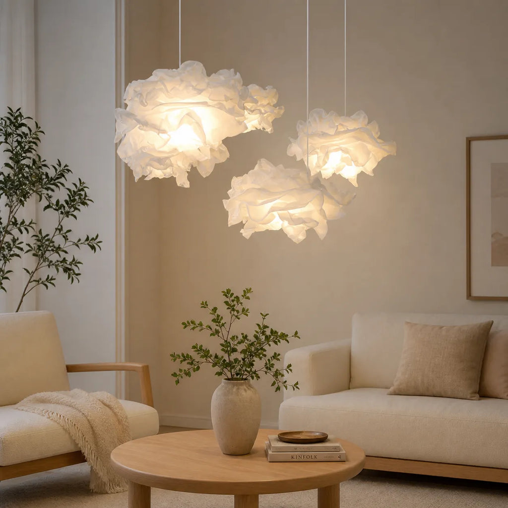 Leona Sculptural Cloud Paper LED Pendant Light