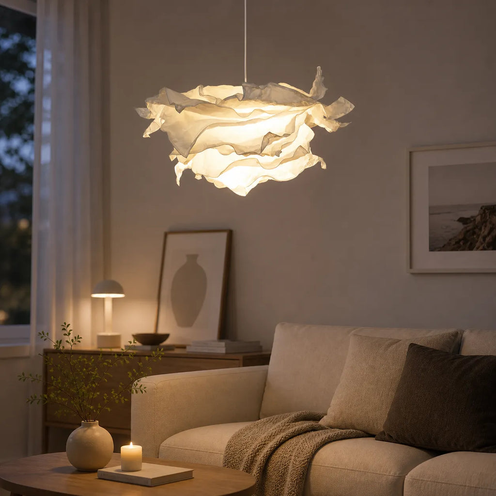 Leona Sculptural Cloud Paper LED Pendant Light