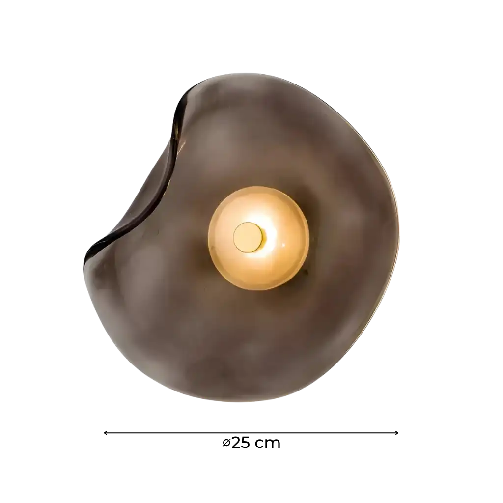 Tove Sculpted Curved Glass Wall Light