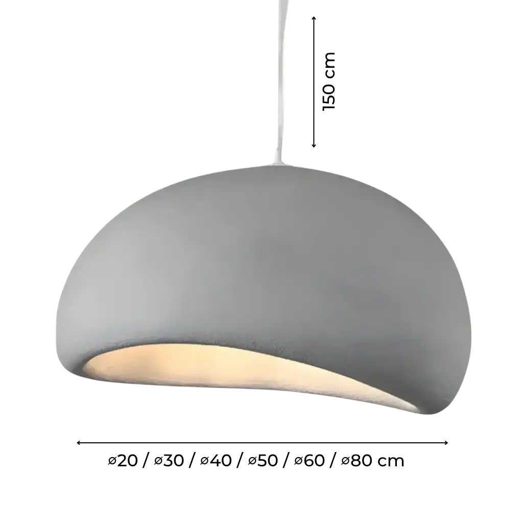 Sculpted Dome Pendant Light with Asymmetrical Form