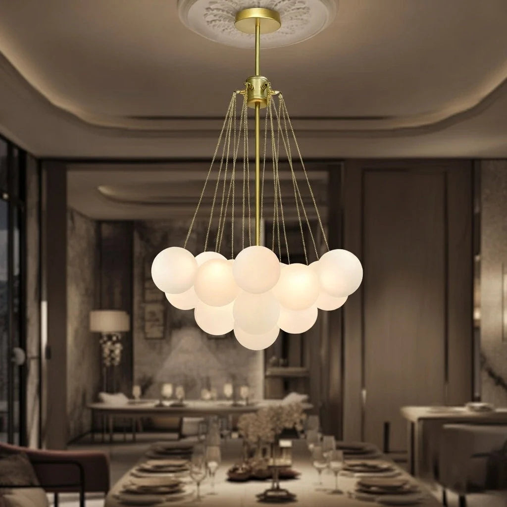 Jem Modern Glass Bubble Cluster Chandelier