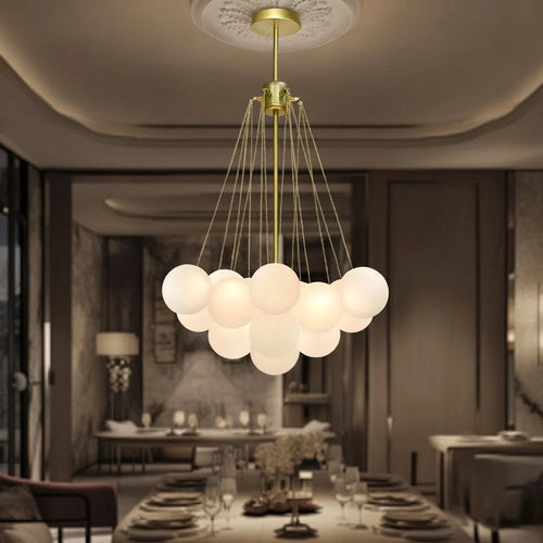 Sculptural Glass Bubble Chandelier with Contemporary Design