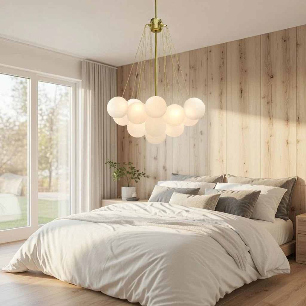 Jem Modern Glass Bubble Cluster Chandelier