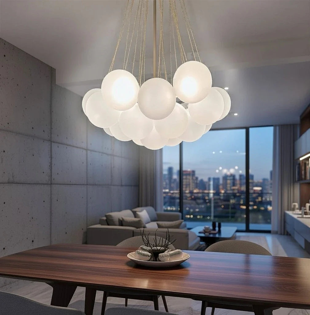 Jem Modern Glass Bubble Cluster Chandelier
