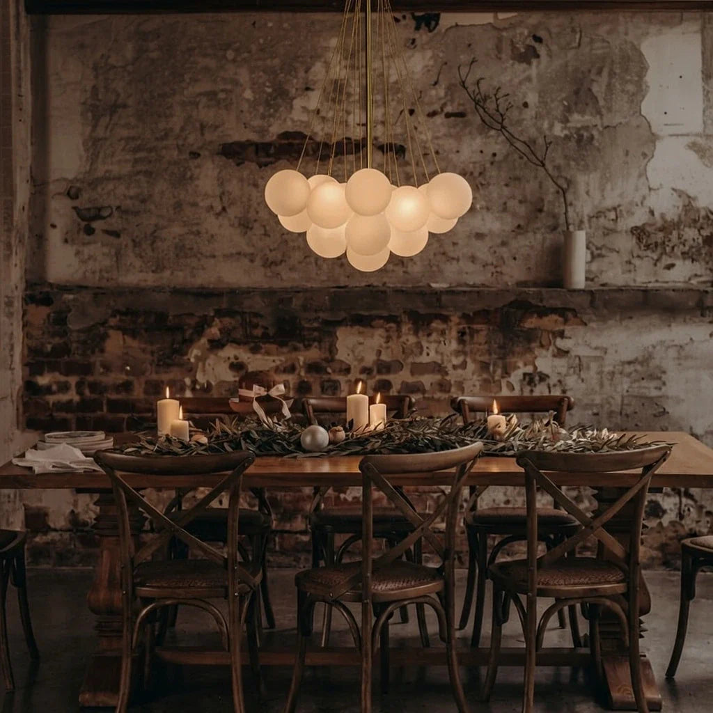 Jem Modern Glass Bubble Cluster Chandelier