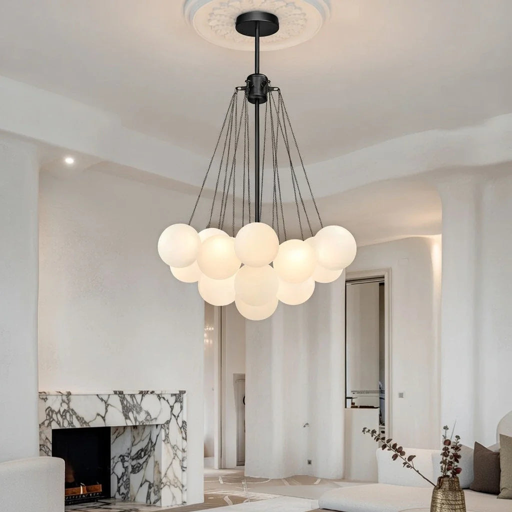 Jem Modern Glass Bubble Cluster Chandelier