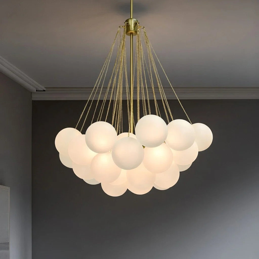 Jem Modern Glass Bubble Cluster Chandelier