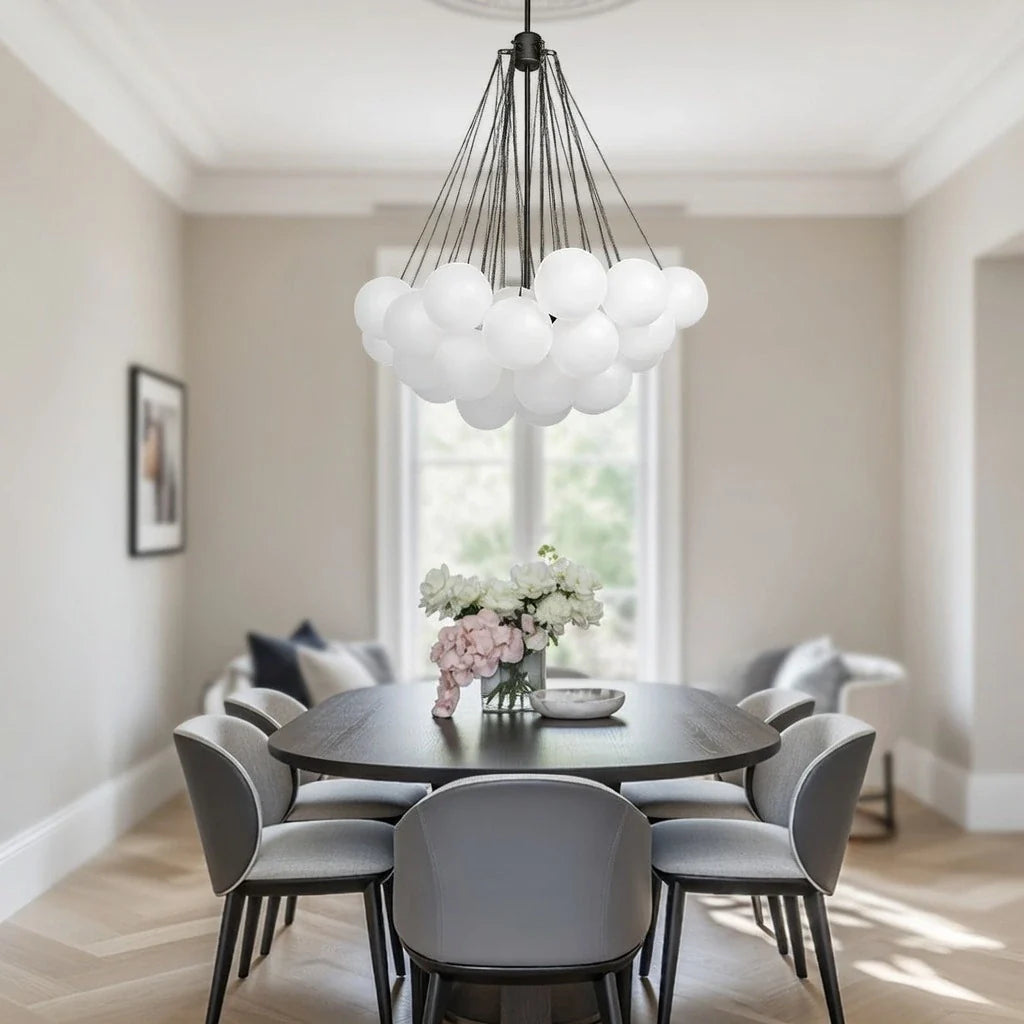 Jem Modern Glass Bubble Cluster Chandelier