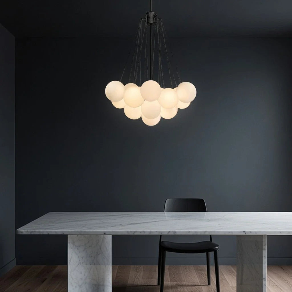 Jem Modern Glass Bubble Cluster Chandelier