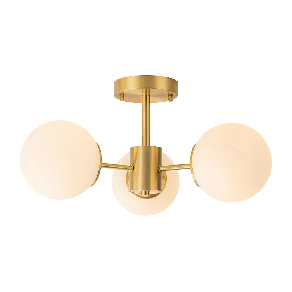 Otis Mid-Century 3-Light Frosted Glass Globe Ceiling Light