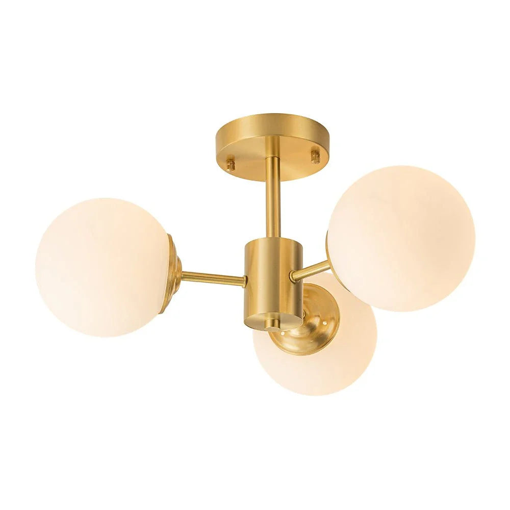 Otis Mid-Century 3-Light Frosted Glass Globe Ceiling Light
